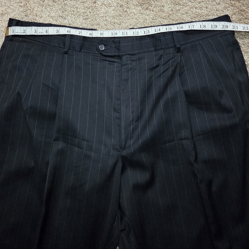 Jos. A. Banks Mens Black Pinstripe Suit Pants See Pics For Measurements